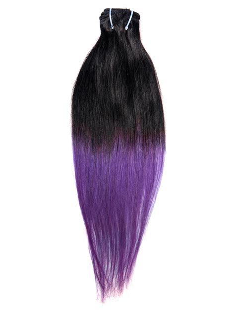 26 Inch Natural Dark And Purple Ombre Clip Harmonious In Hair