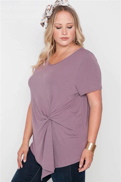 Pin By Bobbiejo Tsotaddle On Plus Size Tops For Full Figure Women Twist Front Top Casual Plus