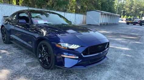2019 Ford Mustang Gt Coupe Blue Manual Youtube