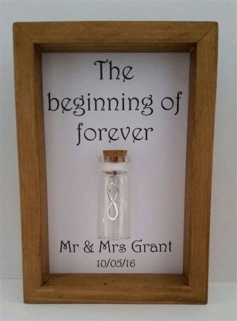 Unique marriage gifts for friends. Wedding present, wedding gift, the beginning of forever ...