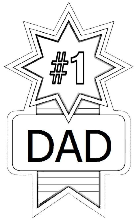 Father s day coloring sheet number 1 dad statue with blue ribbon number one dad award ready to color cut paint or glue. 17 Best images about Coloring Pages on Pinterest ...