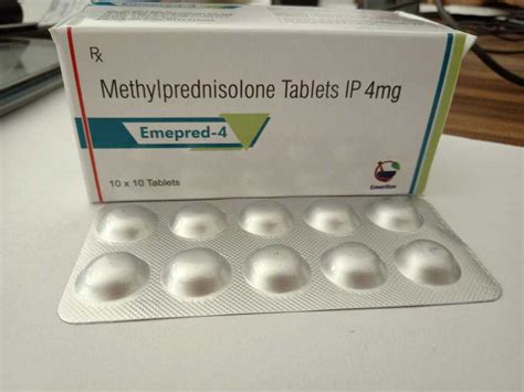 Methylprednisolone 4 Mg Tablets Ip Packaging Type Strip Rs 780 Box