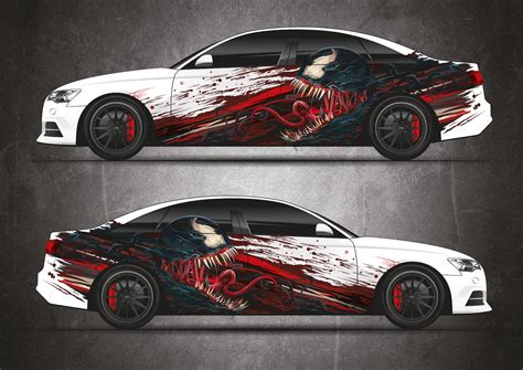 Venom Jaws Car Side Wrap Color Vinyl Sticker Custom Graphics Etsy