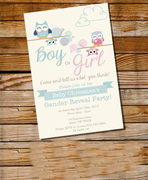 12 Gender Reveal Party Invitation Designs And Templates Psd Ai Free