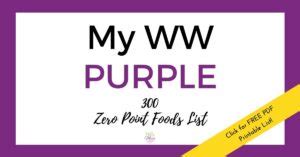 The top 10 most popular recipes (pdf) on simple nourished living + weekly support emails with tips & easy healthy recipes not found anywhere else! My WW Purple 300 Zero Point Foods List - Free Printable ...