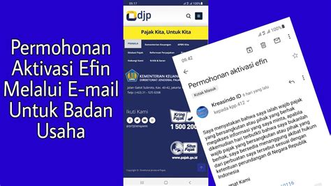 Permohonan Efin Via Email Untuk Badan Usaha Youtube