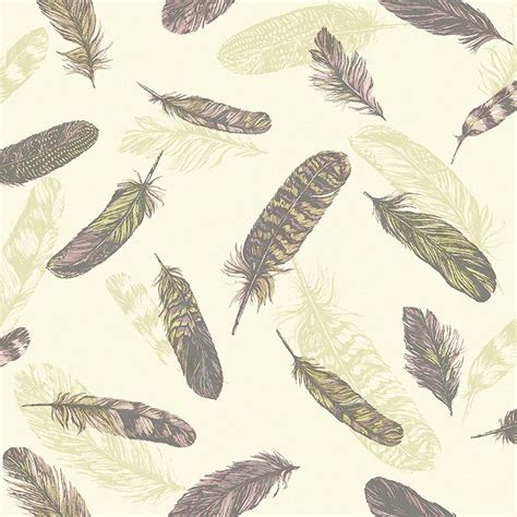 39 Vintage Feather Wallpaper