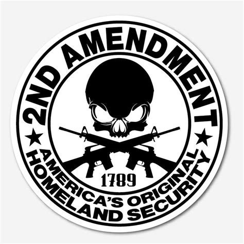 2nd Amendment Sticker Guns Decal Vinyl 2nd Amendment Car