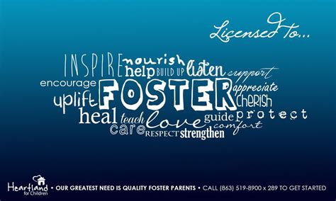 Licensed Tofoster Fostercare Parents Appreciation Foster