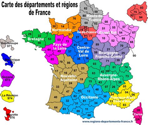 Carte du centre avec les villes, la population, les routes, les autoroutes, les trains, les centrales nucléaires, le relief et l'altitude. Carte de France avec régions et départements