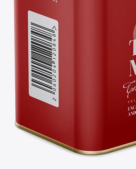 Download Matte Square Tin Can Mockup in Can Mockups on Yellow ...