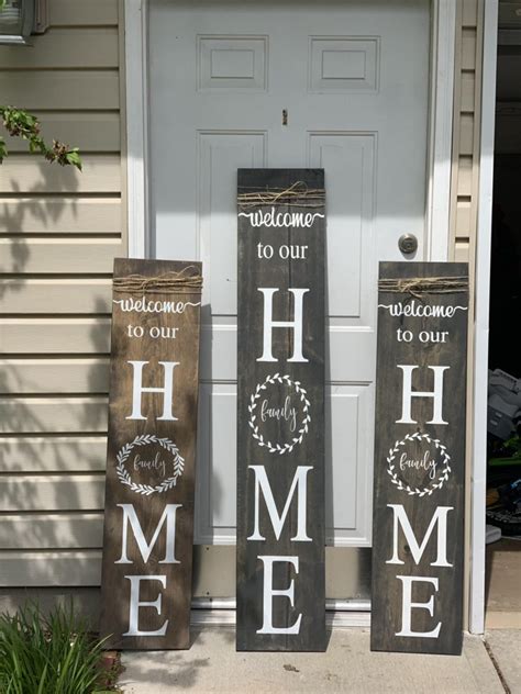 Welcome To Our Homefront Porch Signporch Sign Outdoor Etsy