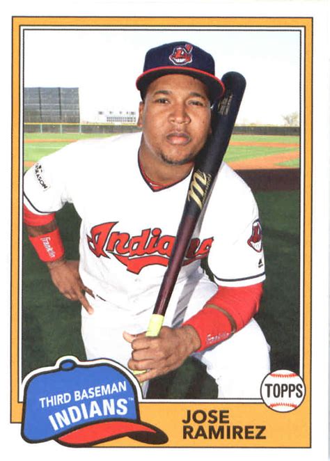 2018 Topps Archives José Ramírez Tarjeta De Béisbol De Los Cleveland Indians Fondo De Pantalla