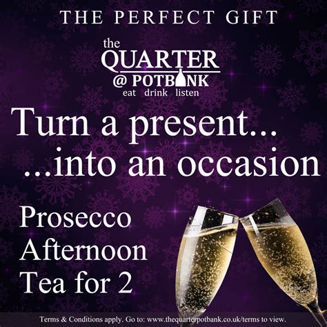 Prosecco Afternoon Tea For Voucher The Quarter At Potbank