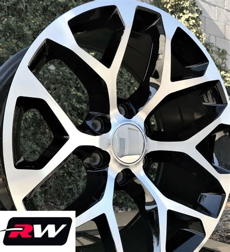 20 inch chevy silverado factory style snowflake wheels satin black rims 20 x9. 24 x 10" inch Chevy Silverado Factory Style Wheels ...