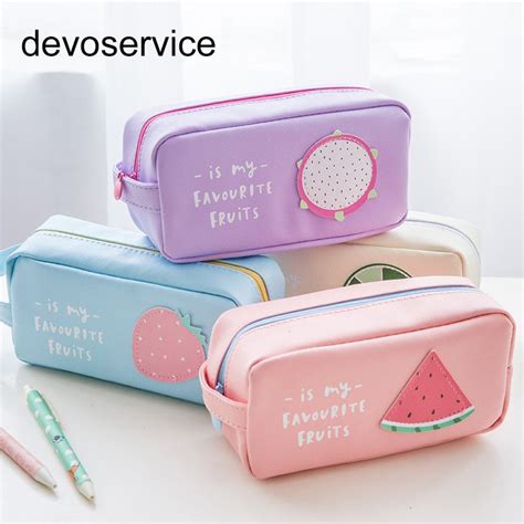 Girls, not all of our pencil cases were made for just cool pencils, pens, and highlighters. Sweet Summer Fruit Pencil Case Large Capacity Student ...