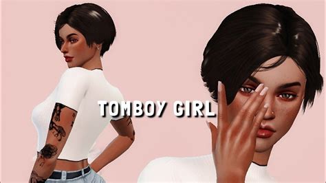The Sims 4 Tomboy Girl Cc Links Create A Sims Youtube