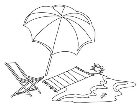 Beach Umbrella On The Beach Coloring Page Download Print Or Color Online For Free