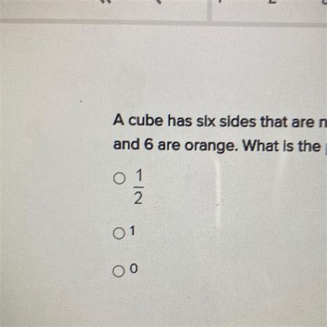 A Cube Has Six Sides That Are Numbered 1 To 6 The Sides Numbered 1 3