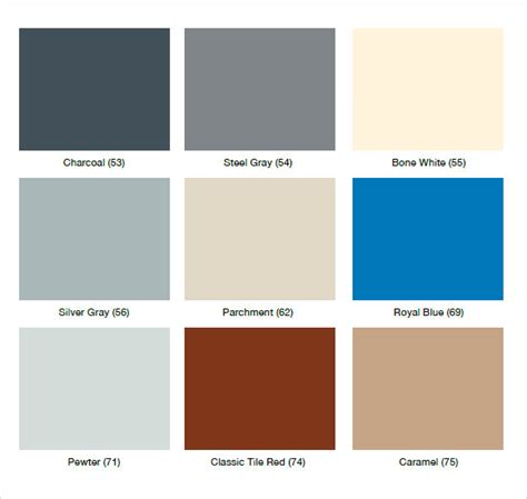Free 8 Sample General Color Chart Templates In Pdf Ms Word