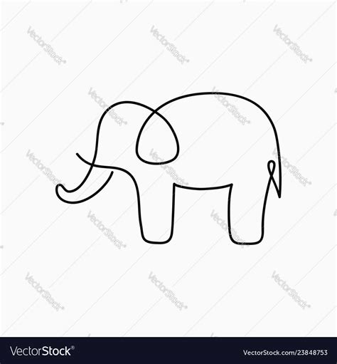 The best selection of royalty free one line drawing elephant vector art, graphics and stock illustrations. Elephant one line drawing Royalty Free Vector Image