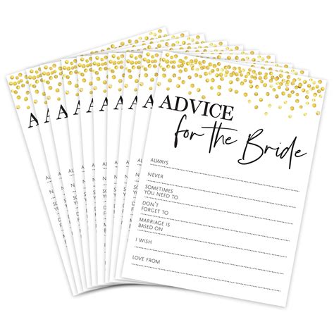Buy Huxters Hen Party Accessories 20 Pcs Advice For The Bride Card
