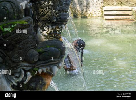 bali indonesia circa april 2016 hot spring air panas banjar tourist attraction spot in bali