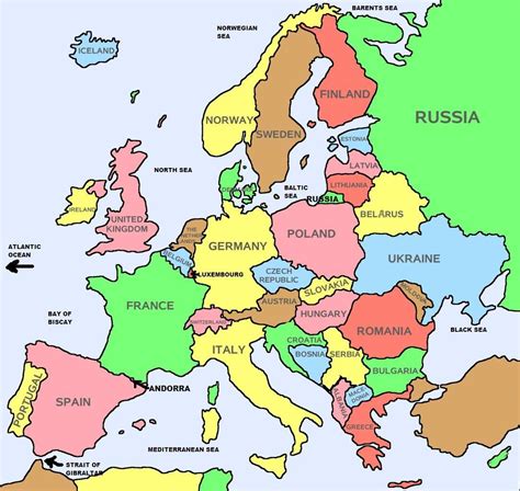 Basic Countries Only Map Of Europe Poland Germany Cultura General