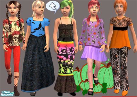 The Sims Resource Evis Halloween Girls