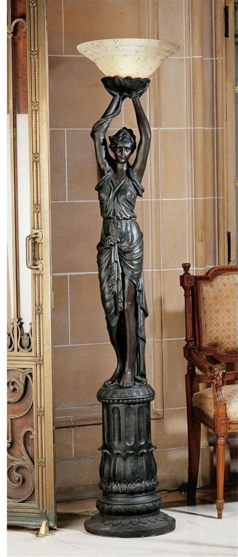 18th Century Empire Style Maiden Figure Sculpture Floor Lamp 89994