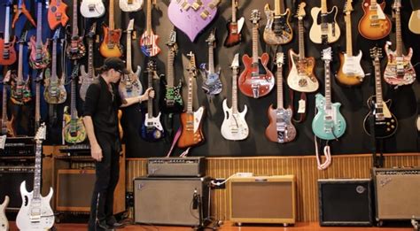 Are you interested in a guitar? Enter Steve Vai's Harmony Hut with a video tour of his ...