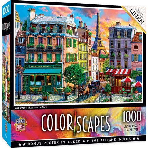 Masterpieces Colorscapes Collection Paris Streets 1000 Pieces Jigsaw Puzzle