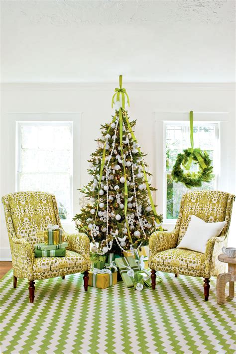 Fashionable Fresh Greens Christmas Decorations Living Room Green