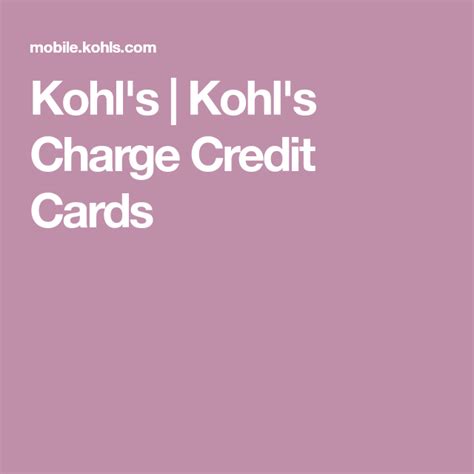 Since the credit card does not have a grace period, you should. Kohl's | Kohl's Charge Credit Cards | Credit card, Cards ...