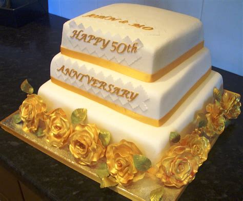 Th Golden Wedding Anniversary Cake Cakecentral Com