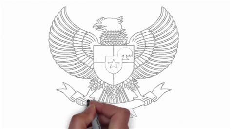 Cara Mewarnai Burung Garuda Pancasila Cartoon Drawings Imagesee
