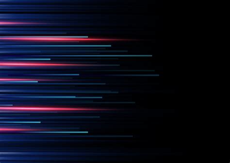 Abstract Red And Blue Stripe Lines Pattern On Dark Blue Background