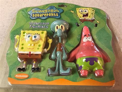 2001 Viacom Spongebob Squarepants Bendies Set Patrick Squidward