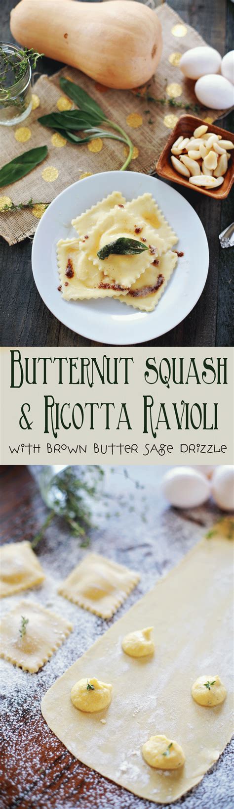 Butternut Squash Ravioli With Brown Butter Sage Drizzle Tangled With