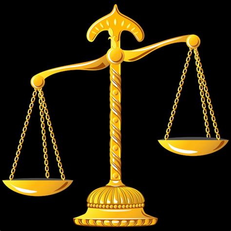Premium Vector Gold Scale Of Justice