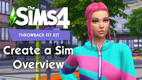 Create A Sim Overview The Sims 4 Throwback Fit Kit Youtube