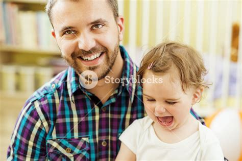 happy father and his little daughter playing at home royalty free stock image storyblocks