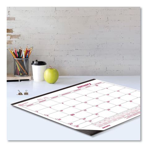 Monthly Desk Pad Calendar By Brownline Redc1731