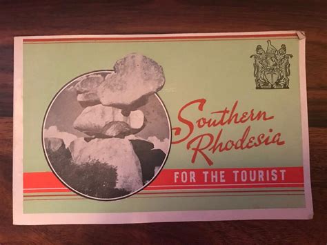Vintage Southern Rhodesia Tourist Map And Pictorial Guide And