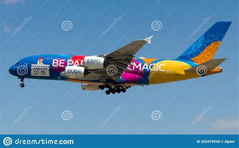 A6 Eeu Emirates Airbus A380 941 Editorial Stock Photo Image Of