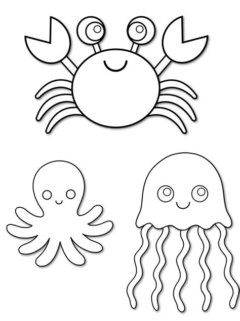 Sea Animals Coloring Pages Kidsworksheetfun