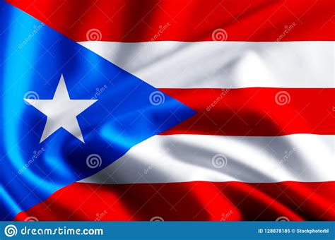 Ejemplo De La Bandera De Puerto Rico Stock De Ilustración Ilustración