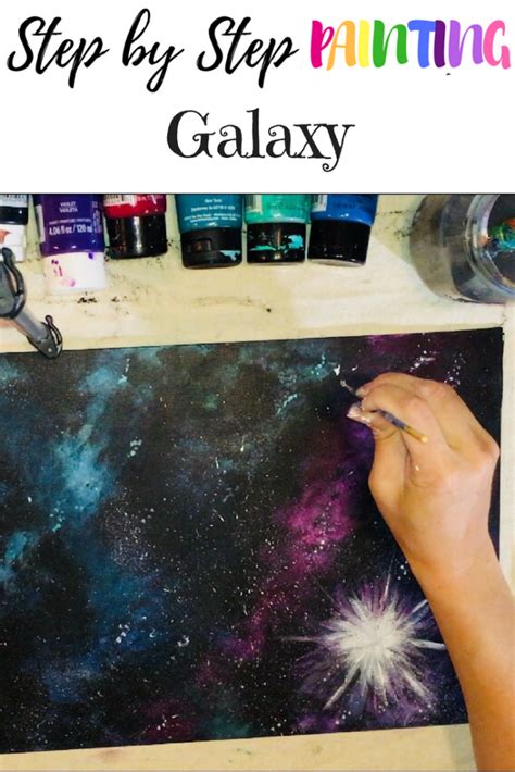 How To Paint Galaxy Space With Acrylics Step By Step Painting Galaxy
