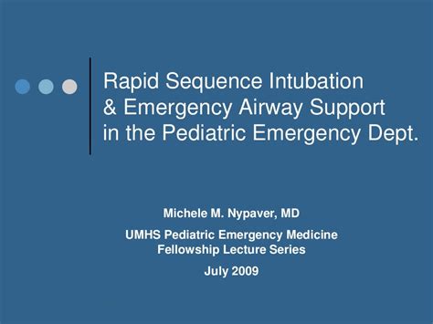 Gemc Rapid Sequence Intubation And Emergency Airway Support In The Ped