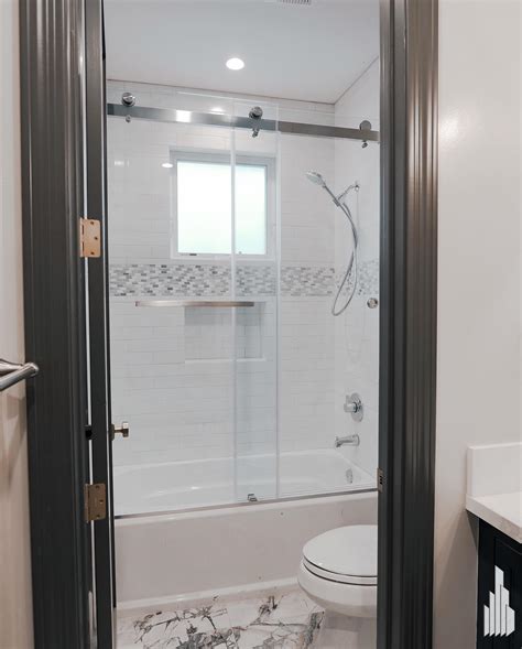 double sliding barn door shower orange county and laguna hills ca ace mirror and glass